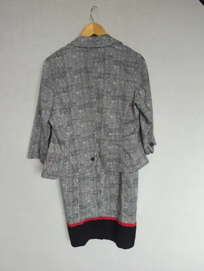 Frank Walder Damen Business Kostüm Rock & Blazer Gr. 38 Mehrfarbig