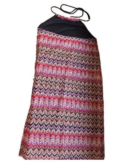 VERO MODA Damen Sommerkleid Gr. S Zickzack Muster Mehrfarbig Bohemian