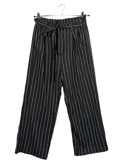 SisterS Point Damen Stoffhose Gestreift Schwarz Gr. S Casual