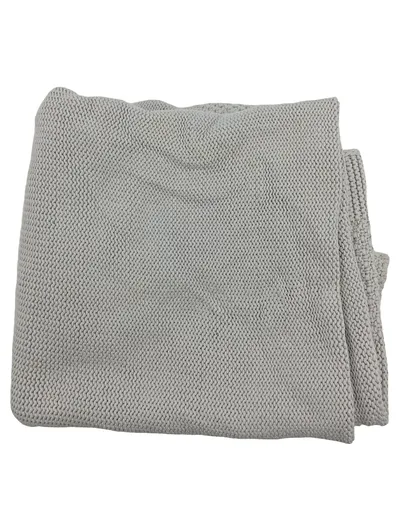 DIKOS Strickdecke Babydecke 83x100 cm Grau 100% Baumwolle