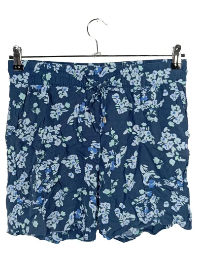 Boule Damen Shorts Blumenmuster Raffungen Blau Gr. 38 Viskose Freizeit