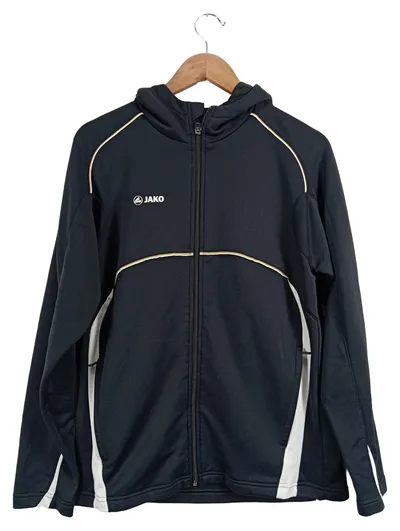 JAKO Trainingsjacke Kapuze Herren Gr. M/L Schwarz Sportjacke Polyester