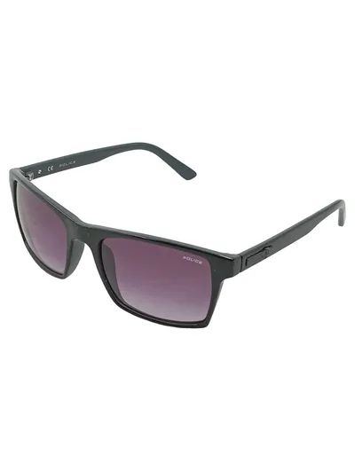 Police Sonnenbrille Herren Rechteckig Schwarz Lila Gläser Modern