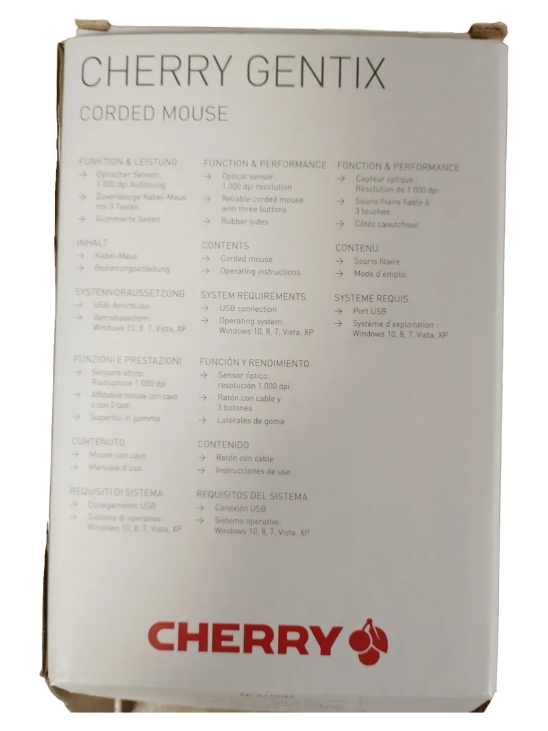 CHERRY GENTIX USB Kabel-Maus 1000 dpi Schwarz Computer Maus 2