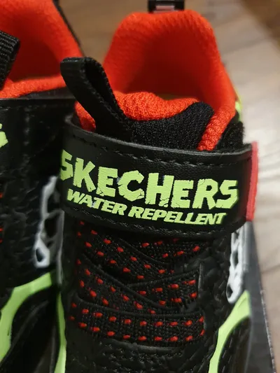 Skechers Kinder Sneaker low Klettverschluss Strukturmuster Schwarz Gr. 22
