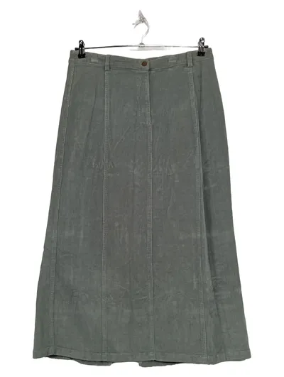 Eddie Bauer Cordrock Damen Grau Maxi Baumwolle Gr. 42 XL
