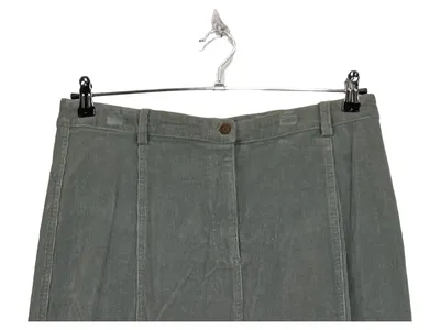 Eddie Bauer Cordrock Damen Grau Maxi Baumwolle Gr. 42 XL