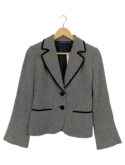 James Lakeland Blazer Damen Grau Fischgrätenmuster Klassisch Business Gr. 36 S