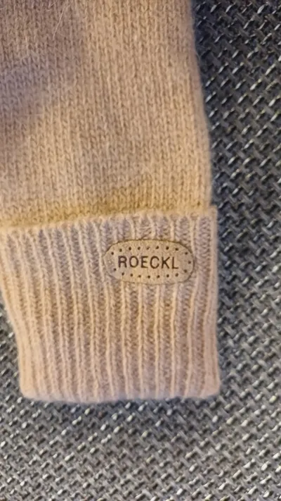 Roeckl Strickhandschuhe Damen Beige Wolle Angora Einheitsgröße