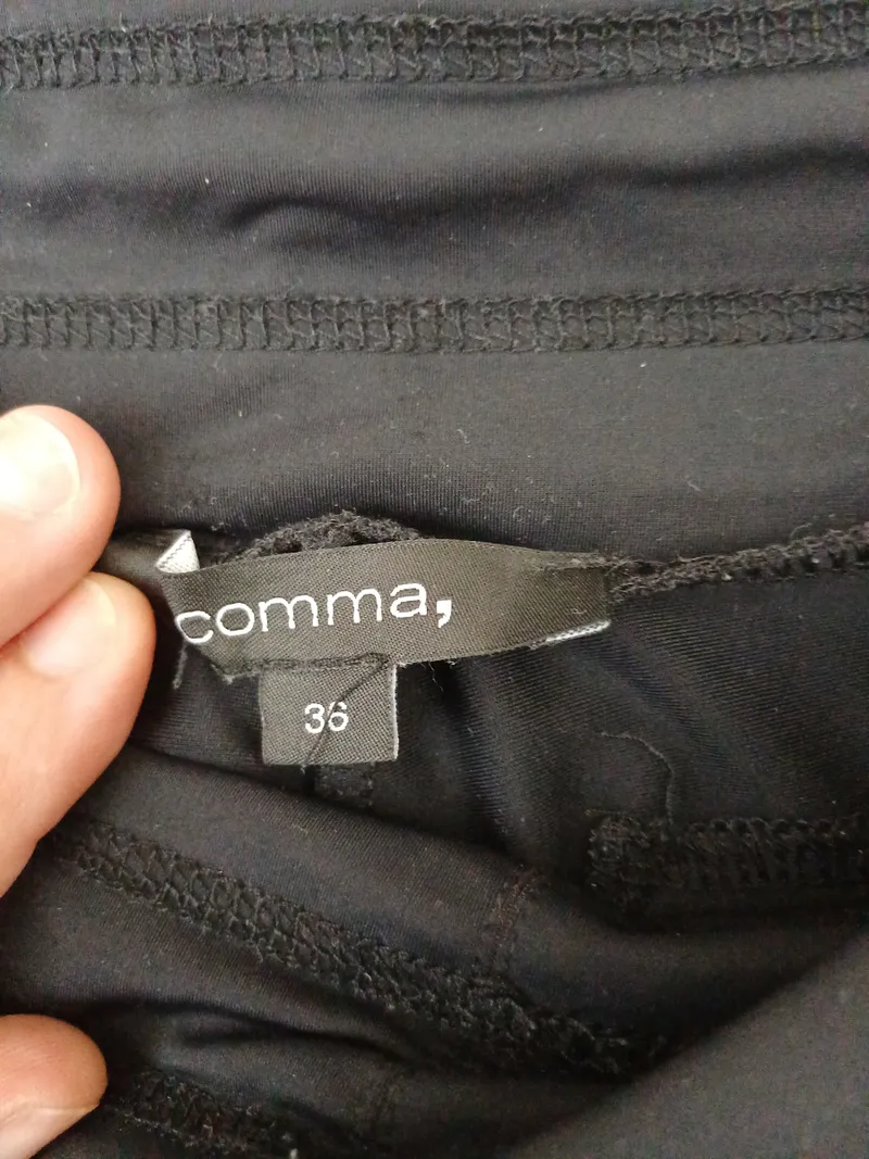 Comma Damen Jogginghose Gr. 36/S Schwarz Stretch Freizeithose 3