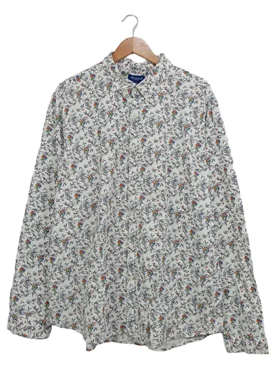 Springfield Herren Hemdbluse Blumenmuster Langarm Casual Mehrfarbig Gr. 56/3XL