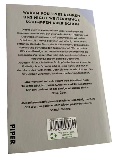 Piper Ratgeber Gesundheit Psychologie Glück Žižek positives Denken Wut Freiheit