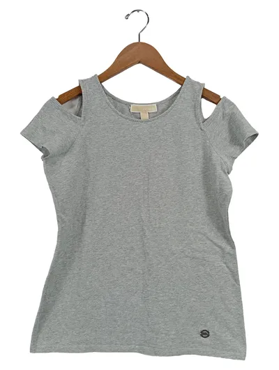 Michael Kors Damen T-Shirt Grau S mit Cut-Out Schultern