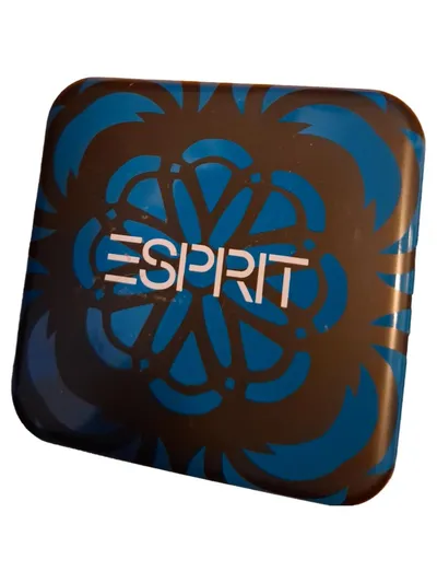 Esprit Dekodose Metall Blau Florales Muster 9x4 cm