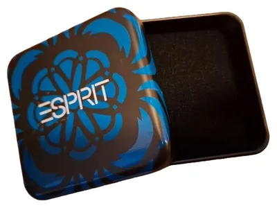 Esprit Dekodose Metall Blau Florales Muster 9x4 cm