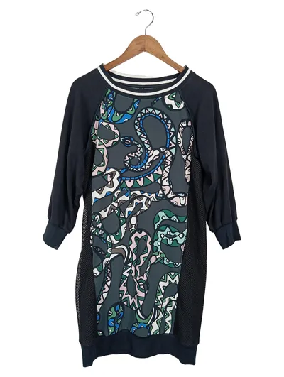Marc Cain Damen Freizeitkleid Schlangenmuster Mehrfarbig Gr. 42