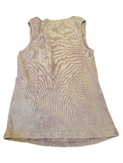 Karo Kauer Damen Top Tanktop Gr. XS Lila Rippstrick Baumwolle