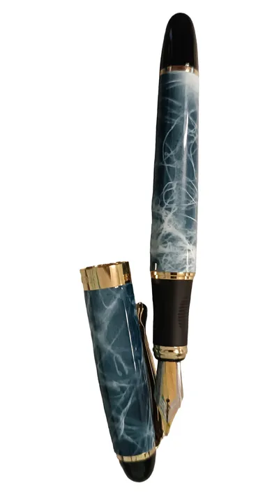 JINHAO Füllfederhalter Blau Marmoriert Goldfeder Hochwertig Schreibgerät