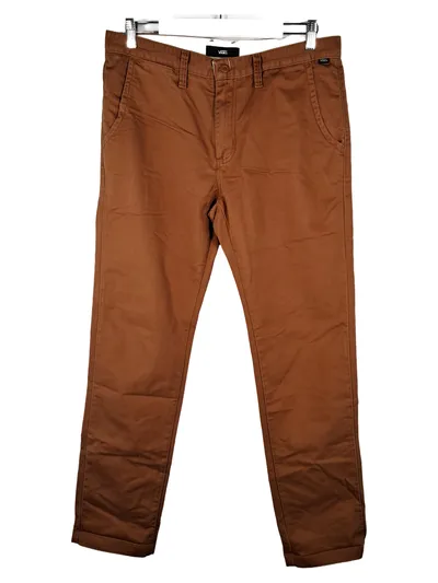 Vans Chinohose Herren W34 Braun Baumwolle Casual Stoffhose