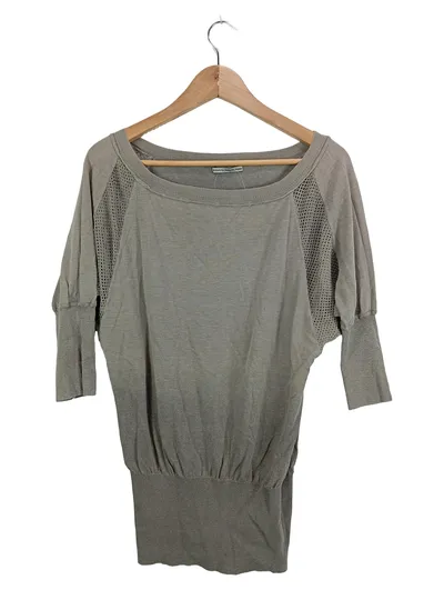 DRYKORN Damen Pullover Gr. XL Grau Baumwolle Lochmuster Casual