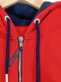 FC Bayern München Hoodie Herren Gr. L Rekordmeister Rot Navy Kapuzenjacke 3