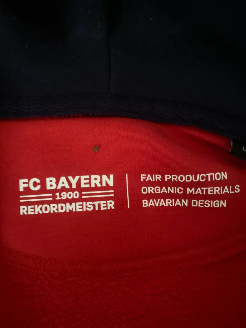 FC Bayern München Hoodie Herren Gr. L Rekordmeister Rot Navy Kapuzenjacke 5