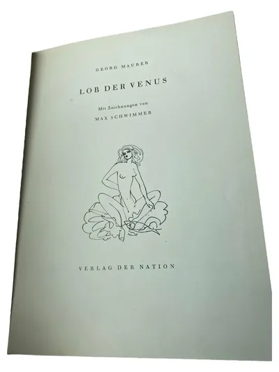 Lob der Venus Georg Maurer Erotische Liebesromane Taschenbuch Deutsch
