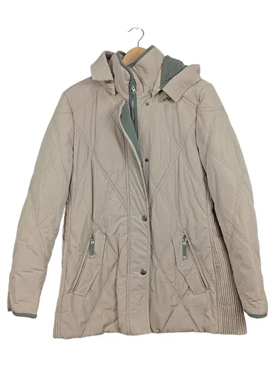FUCHS SCHMITT Damen Steppjacke Kapuze Beige Gr. 44 Winterjacke
