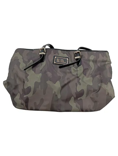 GUESS Damen Henkeltasche Camouflage Grün Shopper Handtasche Nylon