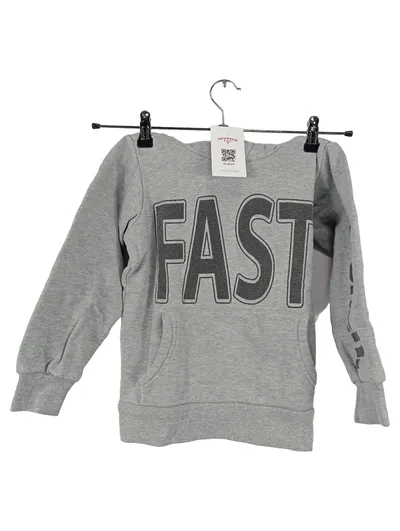 Bench Kinder Kapuzenpullover FAST Gr. 128/134 Grau Hoodie Sweatshirt