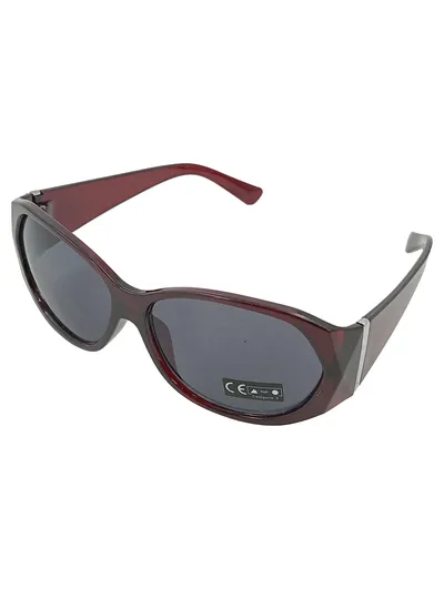 LBVYR Sonnenbrille Damen Elegant Uni Kunststoff Dunkelrot