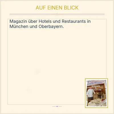 La Cuisine 30 Kochen Ernährung Reise Magazin Zeitschrift