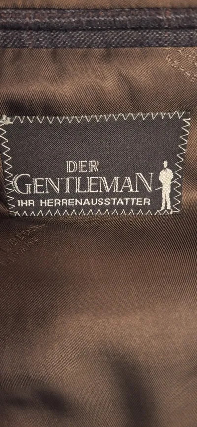 Herren Sakko Gr. 50 Kariert Grau Braun Klassisch Business Jackett