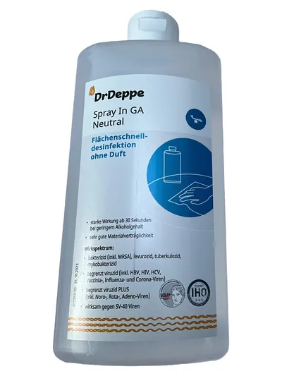 Dr. Deppe Spray In GA Neutral Flächendesinfektion 500ml ohne Duft