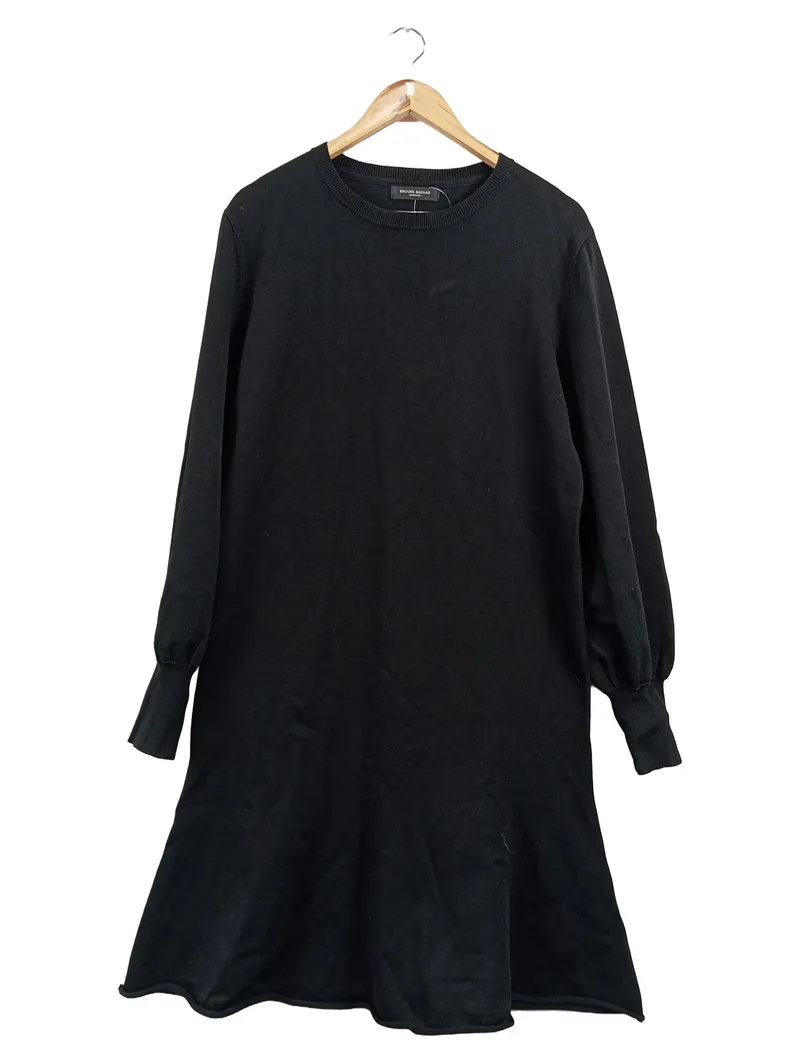 Bruuns Bazaar Freizeitkleid Damen L Schwarz Minimalistisch Viskose 1