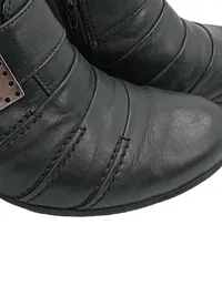 Gabor Damen Stiefelette Leder Schwarz Schnalle Blockabsatz Gr. 37,5 6