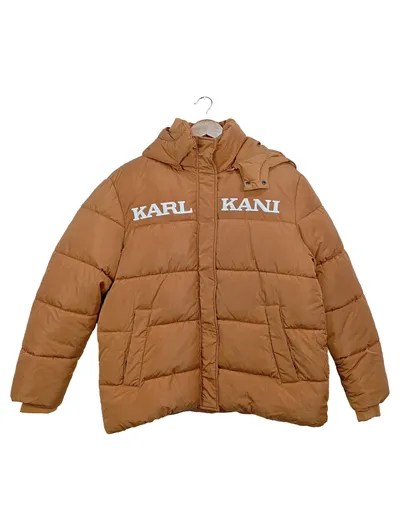 Karl Kani Damen Steppjacke Puffer Jacke Orange Gr. M Streetwear