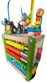 EverEarth Holzmotorikwürfel Kinder Motorikspielzeug Mehrfarbig Naturbezogen 1