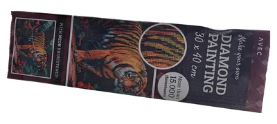 Avec Diamond Painting Bastelset Tiger 30x40cm Mehrfarbig Kreativset
