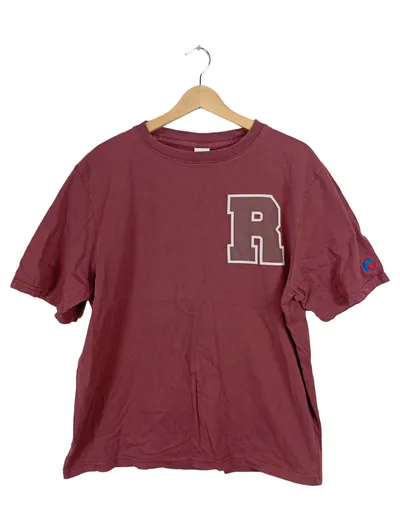 Russell Athletic Herren T-Shirt Gr. L Rot Logo-Print Baumwolle Sportlich