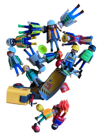 Playmobil Baustelle Figuren Set Fahrzeug Bauarbeiter Konen Mehrfarbig Kinder