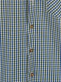 Cortina Herren Freizeithemd Kurzarm Kariert Gr. 43/44 Blau Grün 3
