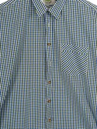 Cortina Herren Freizeithemd Kurzarm Kariert Gr. 43/44 Blau Grün 4
