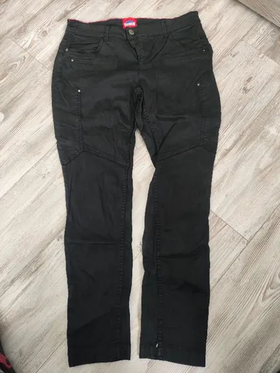 Street One Damen Cargohose Schwarz Gr. 38/30 Baumwolle Urban