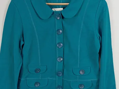 Betty Barclay Blazer Damen Petrol Gr. S 36 Viskose Casual Langarm