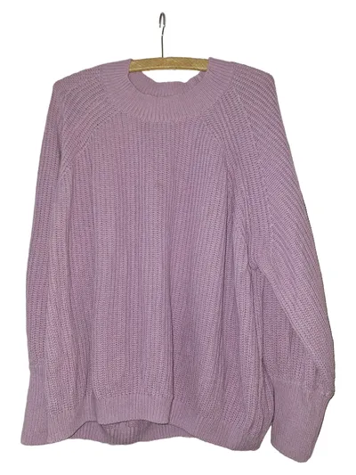 everme Pullover Damen Lila XL Casual Rippstrick