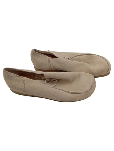 Attitude Damen Loafer Slipper Mokassin Wildleder Beige Gr. 41 Casual