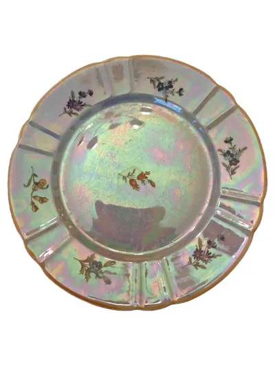 Oscar Schlegelmilch Wandteller Porzellan Vintage Blumenmuster 19cm