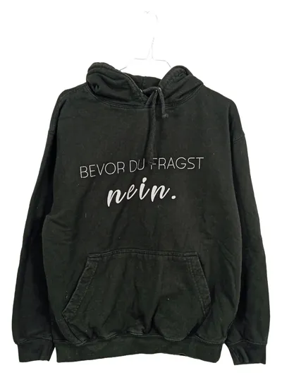 Just Hoods AWDis Damen Kapuzenpullover Schriftzug Schwarz Gr. M