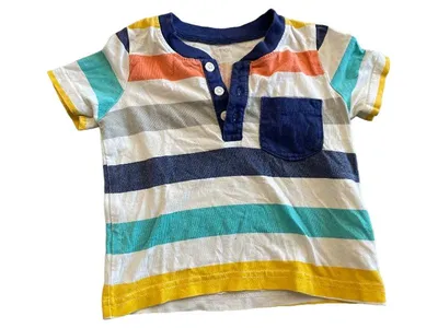 Carter's Jungen T-Shirt Gr. 68/74 Mehrfarbig Gestreift Casual Baumwolle